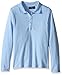Nautica Girls' School Uniform Long Sleeve Polo