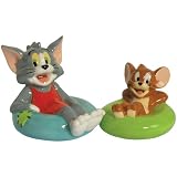 Westland Giftware Tom and Jerry Inner Tube Fun 2-1/2-Inch Magnetic Salt and Pepper Shakers