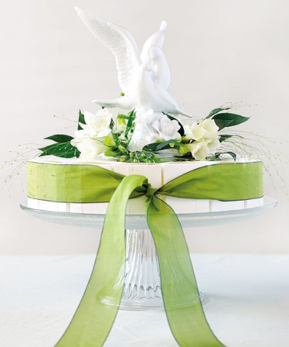 wedding cakes with flowers on top. Doves and Flowers Cake Top