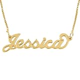 18k Gold Plate Name Necklace - Custom Made Any Name 18k Gold Plate Name Necklace - Custom Made Any Name