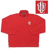 Indiana Hoosiers NCAA Glacier Fleece Pullover Sweatshirt (Dk Red)