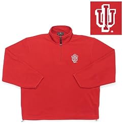 Indiana Hoosiers NCAA "Glacier" Fleece Pullover Sweatshirt (Dark Red)