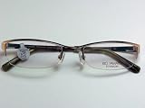 New Kio Yamato KT-240 Col.12 Shiny Silver Semi-Rimless Titanium Eyeglasses 53mm