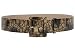 2 1/2" Wide Two Tone Alligator High Waist Croco Print Patent Leather Fashion Belt