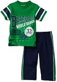 Little Rebels Baby-Boys Infant Baseball Knit Top And Woven Pant Set