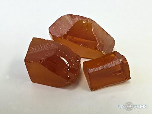 Citrine Orange. Rough for faceting 80 gr. Nanosital, lab created. US@GEMS
