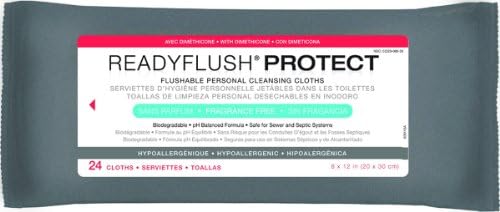 Medline Protect ReadyFlush Cleansing Clothes Wipes (576 Case)