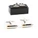 Rhodium Plated Cufflinks Bullet style Gift Boxed