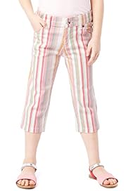 Cotton Rich Adjustable Waist Striped Jeans