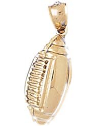Dazzlers Solid 14k Gold Football Ball Charm Pendant Available in three colors from jewelsberry (weights: 3.1 grams only)