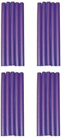 4 Pk, Glamour Connection Assorted Foam 1/2 X 9 Inches Twistee Hair Rollers- 5 Roller Pack (20 Rollers Total)