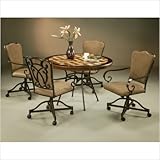Westport 5 Piece Dining Set in Roletta Brown