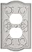 Stanley Home Designs V8054 Victoria Single Duplex Wall Plate, Satin Nickel