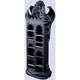 Gothic Dragon Medieval Tower Sculptural music CD Holder