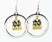 Notre Dame Fighting Irish - NCAA Floating Logo Hoop Earrings