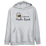 Hoodie Mens Heather Gray  I WANNA Math Rock - headphones Music