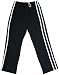 Adult Unisex Track Pants Black with White Stripes