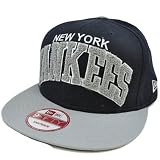 New York NY Yankees New Era NE Chenille Flat Bill Snapback Black Gray Cap Hat