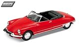 Citroen DS 19 Convertibl e Red 1:24 Diecast Model Car