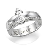 18k White Gold Male Insignia Diamond Ring (1/4 cttw, H-I Color, SI1-SI2 Clarity)