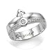 18k White Gold Male Insignia Diamond Ring (1/4 cttw, H-I Color, SI1-SI2 Clarity)