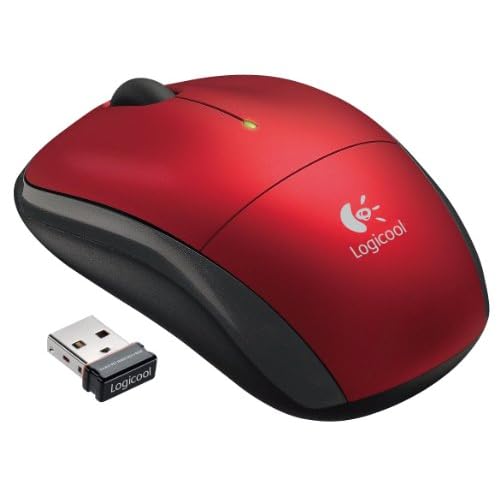 LOGICOOL ワイヤレスマウス 超小型レシーバー採用 M215 レッド M215RD