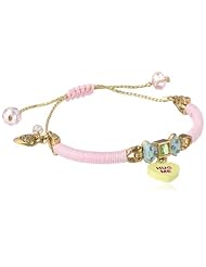Betsey Johnson "Bracelet Boost" Hug Me Candy Heart Charm Friendship Bracelet, 9.5"