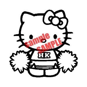 HELLO KITTY CHEERLEADER VINYL DECAL STICKER