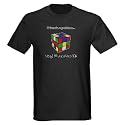 Rubik's Cube - Solve It Retro Dark T-Shirt by CafePress