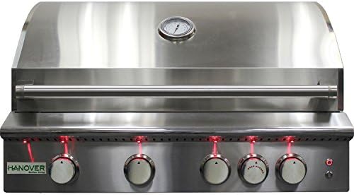 Hanover Grills 500432N 4-Burner Built-In Natural Gas Grill, 32"