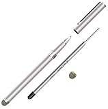 vau Stylus Plus 2.0 Eingabestift & Kugelschreiber für Apple iPhone, iPad + Galaxy Tab, S4, S5 & Co. + EXTRA Ersatzmine & Spitze