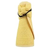 Soft Large Brimmed Hat Floppy Topless Straw Hat Cap for Women Yellow