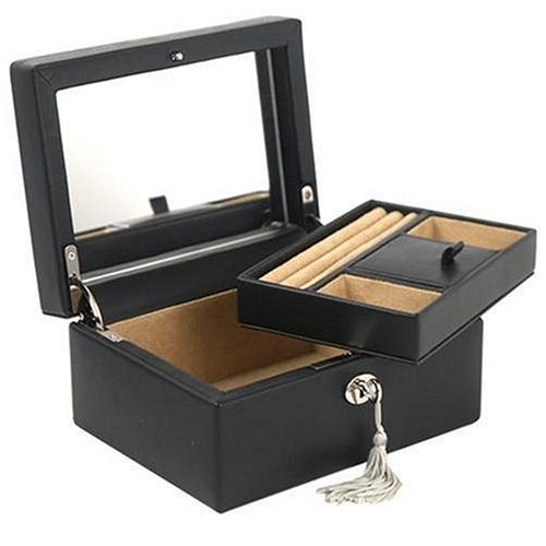 Wolf Designs Women's Black Small Rectangular Jewel Case #343202