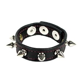 Leather Cock Ring with Spikes