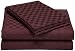 Pinzon 500-Thread-Count Cotton Lucia Checks Queen Sheet Set, Eggplant