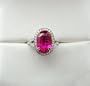 Platinum Diamond and Ruby Ring