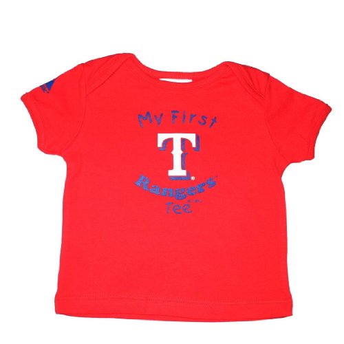 Majestic Infant Baby MLB Texas Rangers My First Tee T-Shirt - Red (Size: 12M)