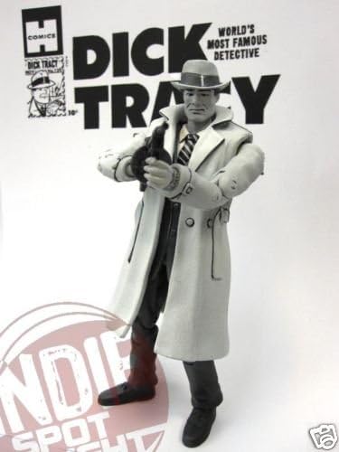 Shocker Toys 2009 SDCC San Diego Comic-Con Exclusive Comic Book Heroes Dick Tracy with Tommy Gun and Trench Coat