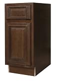 All Wood Cabinetry B15L-HCG 15-Inch Wide by 34 1/2-Inch High, Factory Assembled - Ready to Install All Wood Kitchen Cabinet, Heritage Chocolate Glaze Maple