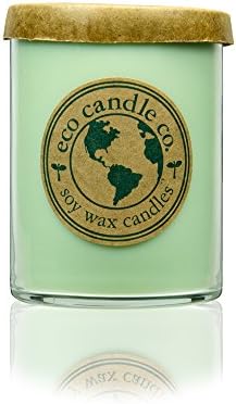 Eco Candle 16oz Recycled Glass Tumbler - EUCALYPTUS MINT; 100% USA Made Scented Soy Candles; Green; Great Long Lasting Scent