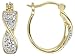 Price Comparison : DIAMOND ACCENT 18KT OVER STERLING SILVER HOOP EARRINGS