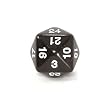 Koplow Opaque 24 Sided Dice, Black with White