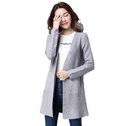 Cick Cick-JP レディース カーディガン ロング ウール 長袖 スリム 通勤 きれいめ 秋 冬 カラー サイズ バリエーション