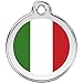 Red Dingo Personalized Italian Flag Pet ID Dog Tag (Medium)