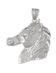 Clevereves 14K White Gold Pendant Horse Head 10.9 - Gram(s)