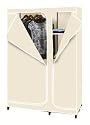 Designer Habitat Double Canvas effect Wardrobe Clothes Rail Storage in Beige New Robust Model