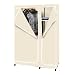 Designer Habitat Double Canvas effect Wardrobe Clothes Rail Storage in Beige New Robust Model