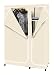 Designer Habitat Double Canvas effect Wardrobe Clothes Rail Storage in Beige New Robust Model