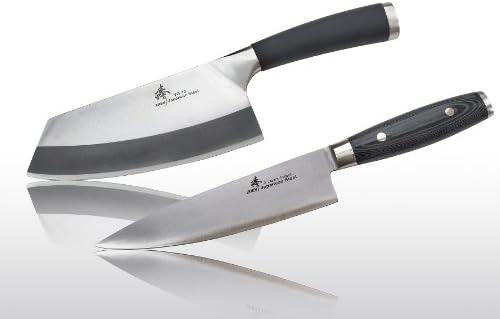 Zhen Japanese Light Cleaver Vegetable Chopping Chef Knife 7" + Chef Knife 8" knife set, 2-piece