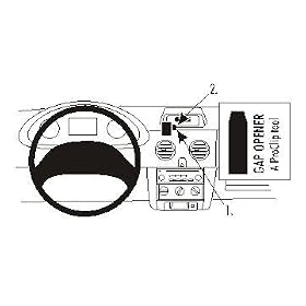 Brodit ProClip - Renault Kangoo (rechts vom Lenkrad) Nissan Kubistar 2004 Nissan Kubis